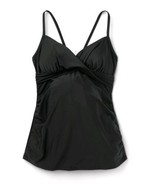 NWT Isabel Maternity by Ingrid &amp; Isabel Cross Drape X-Back Tankini Black - $20.50 CAD