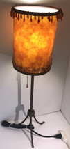 Vintage Rare Table Lamp 24”H X 6 1/4”W-Very Unique Lamp Shade &amp; Base - £184.78 GBP