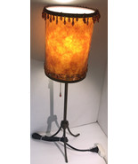 Vintage Rare Table Lamp 24”H X 6 1/4”W-Very Unique Lamp Shade &amp; Base - £185.28 GBP