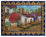 Mexican Talavera Mural - Pueblo2 - - $347.00