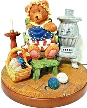 Russ Berrie #1772 Ode to America Patriotic Bear Figurine 6" x 5" Resin - $15.88