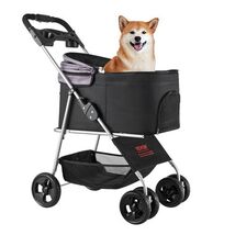 Pet Stroller, 35 lbs Weight Capacity, Foldable Dog Stroller Cart, 4 Whee... - $96.43