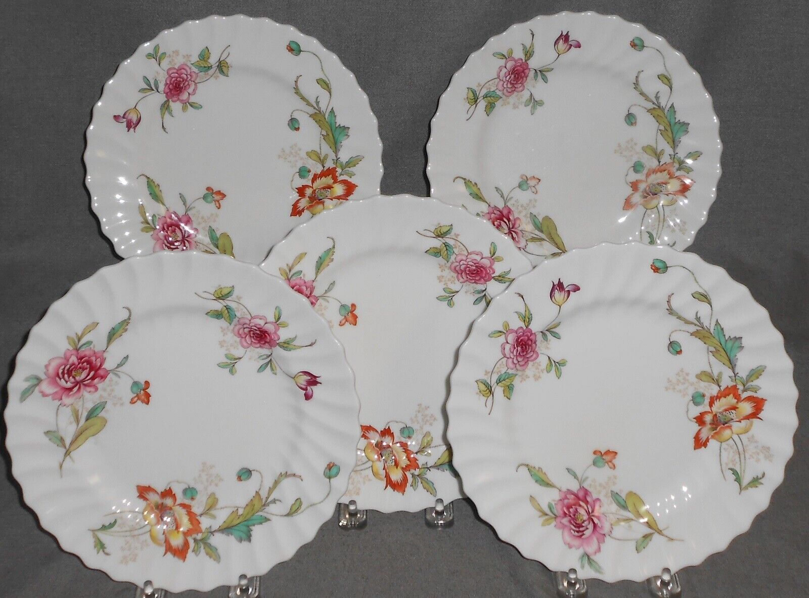 Primary image for Set (5) Royal Doulton CLOVELLY PATTERN Bone China SALAD PLATES Made in England