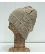 New Men Women&#39;s Beige Knit Crochet Winter Warm Beanie Hat Soft   #F - £6.43 GBP