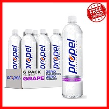 Refreshing Grape Flavored Electrolyte Water - 6 Pack of 1 Liter Bottles - $23.27