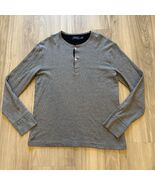 Polo Ralph Lauren Men&#39;s Long Sleeve Henley Thermal Gray L 100% Cotton EU... - $509.82 MXN