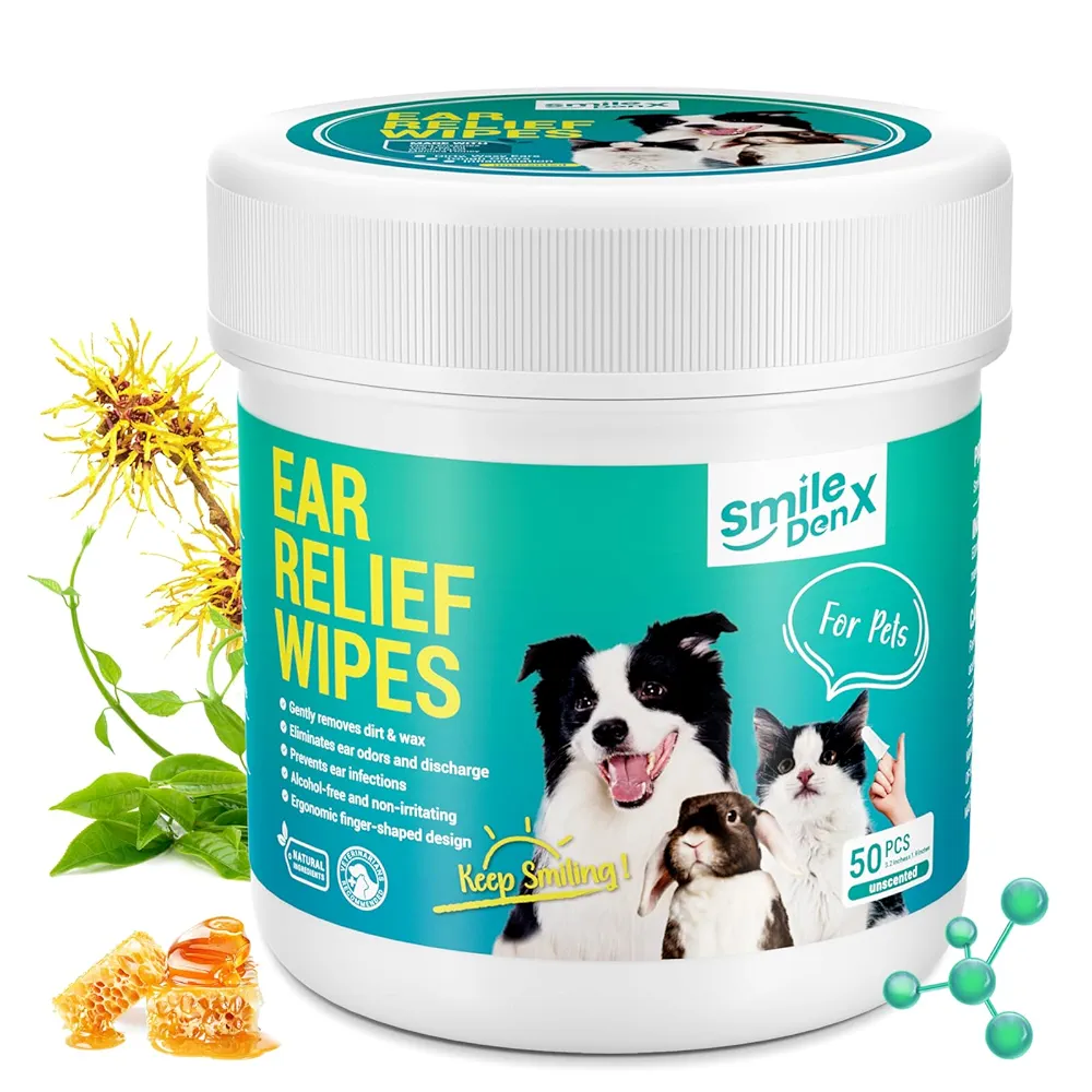 Pet Ear Wipes, Ear Cleaner Wipes for Dogs &amp; Cats - $24.00