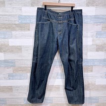 Marithe Francois Girbaud Dark Wash Straight Leg Jeans Y2K Streetwear Mens 42x33 - £100.78 GBP