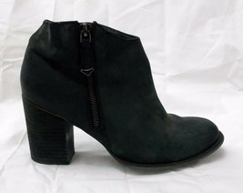 Aldo Ankle Booties Nubuck Suede Chunky Heel Boot Bootie Black size 8 - £14.75 GBP