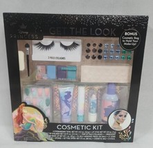 Disney Princess Cosmetic Kit With Bag Get The Look Ariel Nails Eyelashes... - $16.34