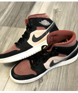 Nike Jordan Air Womens Mid 1 Canyon Rust Athletic Shoes Size 8 Red BQ647... - $68.11 CAD