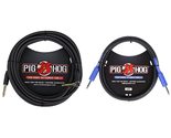 Pig Hog PC-H10BKR 1/4&quot; Right-Angle to 1/4&quot; Black Woven Guitar Instrument... - $21.79