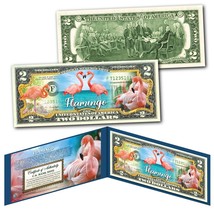 FLAMINGO famous Pink Bird Authentic Legal Tender U.S. $2 Bill - £11.17 GBP