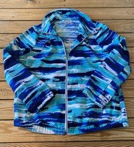 Allison Daley Women’s Full zip Patterned jacket size 8 Blue Cp - £11.69 GBP
