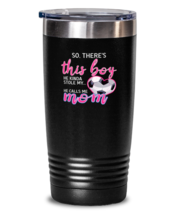 Soccer Mom Tumbler There&#39;s This Boy - Soccer Black-T-20oz - £22.82 GBP