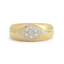 Authenticity Guarantee 
Vintage 1960&#39;s Pave Diamond Cluster Band Ring 14... - £707.12 GBP