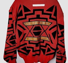 Tyrolia by Head Men XL Red Black Wool Blend Pull Over Vintage Winter Sweater - £39.70 GBP