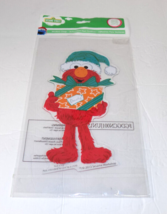 Sesame Street ELMO 8”X 4” CHRISTMAS Reusable Window Cling Sticker Washab... - $6.85