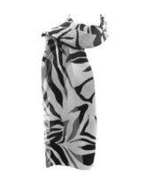 New Company Womens Black and White Stripes Zebra Scarf - White - One Size - £12.62 GBP