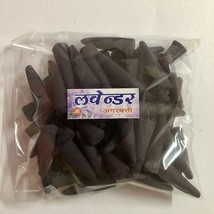 100 Grams 50-55 Pc 1.3&quot; Lavender Dhoop Incense Cones Meditation Puja F/s - £8.90 GBP