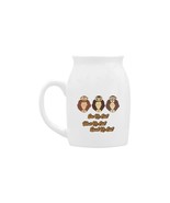 Three Wisdom Monkeys No Evil Monkeys Milk Coffee Cocoa Cup Ceramic Mug - $25.87 CAD