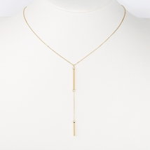 Gold Tone Double Bar Necklace - $22.99