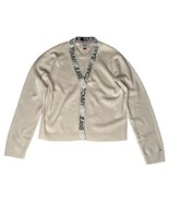 Tommy Hilfiger Button-Up V-Neck Cardigan Sweater Tommy Jeans Logo Womens... - $21.77