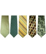 Mens Neck Tie Lot of 5 DKNY GAP Palatina Palmer Silk Stripe Tan Yellow B... - £15.32 GBP