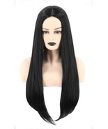 Topcosplay Women Wigs Black Long Straight Middle Part 28inch Cosplay Cos... - £11.89 GBP