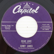 Sonny James - Dear Love / Lovesick Blues - 1957 45 rpm 7&quot; Single Vinyl Record - £5.06 GBP