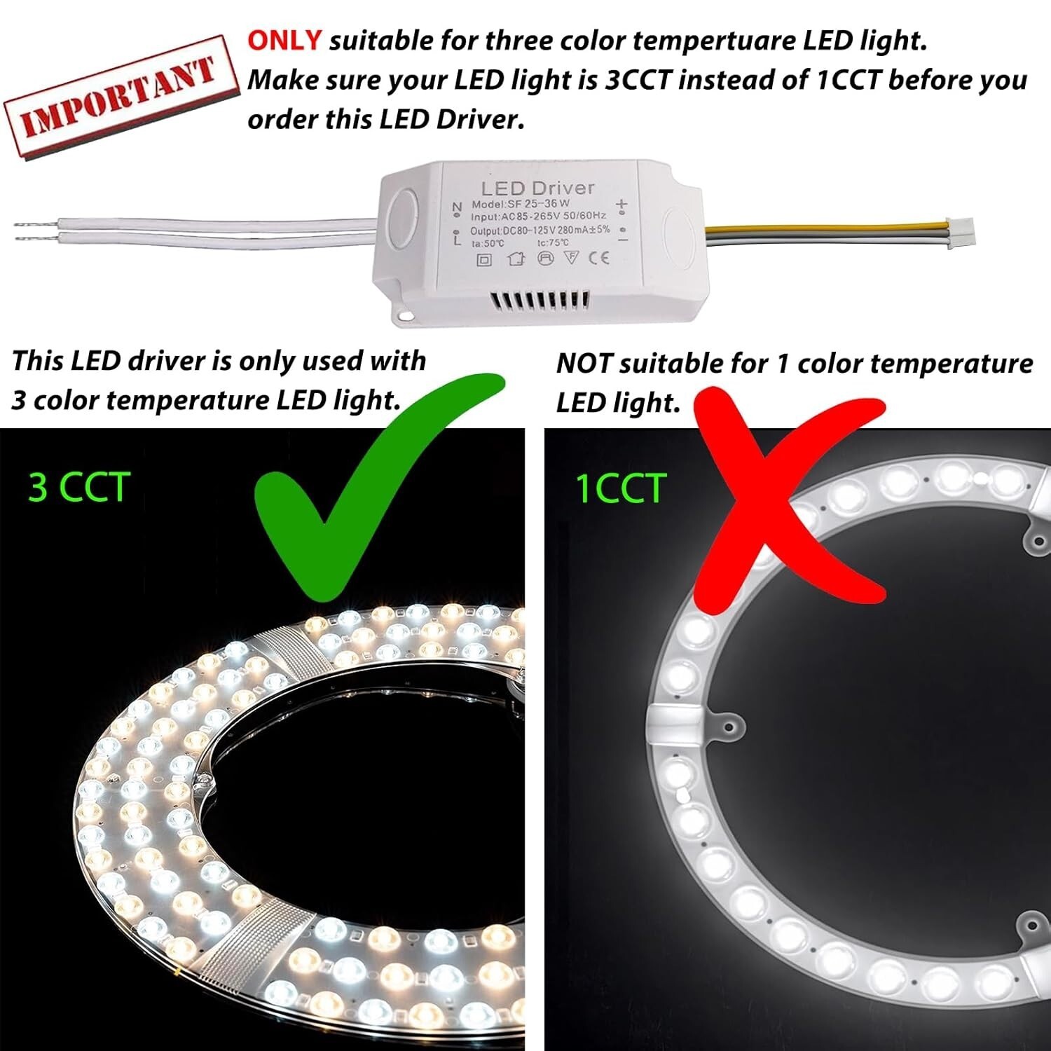 LED Driver 25-36W for Multi-Color Ceiling Style: SF 25-36W 3CCT Item image 4