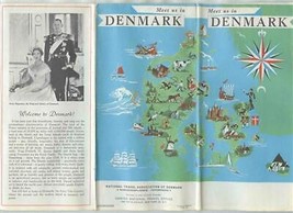 Meet Us in Denmark Brochure A Tour through the Fairy Tale Country 1962 - $17.82