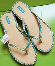 Vera Bradley Shoes Size Large 9 - 10 Peacock Sandals Flip Flops Flats  NEW - £34.60 GBP