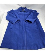 Appleseeds Wool Balmacaan Trench Coat Womens Large A09127 Color Sapphire - €21,34 EUR