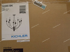 Kichler 52255BK Hatton 8 Light 30&quot;W Chandelier, Black - £304.48 GBP