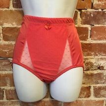 Rhonda Shear Coral Pin-up Dot Retro Brief Panty New Size 2X - $12.99