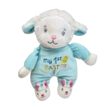 8&quot; Baby Starters My 1ST Easter Lamb Bunny Slippers Stuffed Animal Plush Rattle - £37.21 GBP