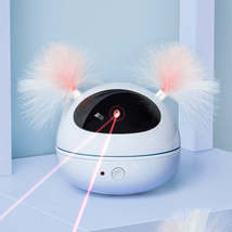 Electric Cat Toy Infrared Laser Light Pen Funny Cat Stick Feather Automatic Cat  - £25.61 GBP+