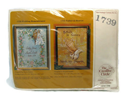 The Creative Circle Wedding Bride Groom Floral Remembrance Needlepoint Kit 1739 - $39.10
