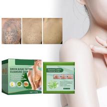 Tattoo Cleaning Soap Green Algae Painless Tattoo Removal Soap Skin Care - £11.74 GBP