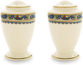 Lenox Autumn Salt &amp; Pepper Shaker Set Ivory China Gold Enamel Dots USA NEW - £147.85 GBP