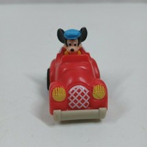 Vintage 1988 Disney Mickey Mouse Red Pull Back Car McDonald&#39;s Toy - £3.09 GBP