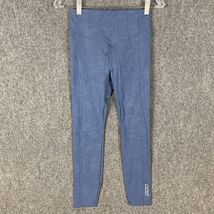 Uniquely Leggings Capri Women&#39;s Small Pull On Compression Blue Nylon Ble... - $18.99