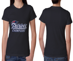 England Patriots  Black Cotton t-shirt Tees For Women - $14.53+