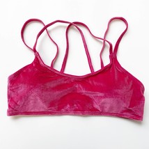 Shein Womens Velour Bikini Magenta Barbie Pink Padded Stretchy Size M  - £19.27 GBP