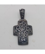 Vintage Sterling Silver Filigree Cross Pendant - $28.00
