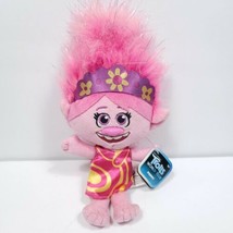 Dreamworks Trolls World Tour Plush Poppy Pink &amp; Yellow Dress Stuffed Animal  - £13.30 GBP