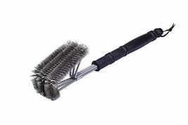 18&quot;- 3 in 1 Metal Clip Stainless Steel Brushes - Heavy Duty Barbecue Cleaner Too - £18.86 GBP