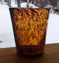 Vintage Blown Glass Drinking Giraffe Pattern Brown Spots - £10.97 GBP