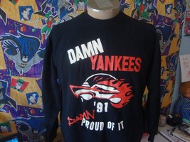 Vintage 90&#39;s Damn Yankees 1991 Tour Band Tee concert crewneck Sweatshirt... - £77.76 GBP